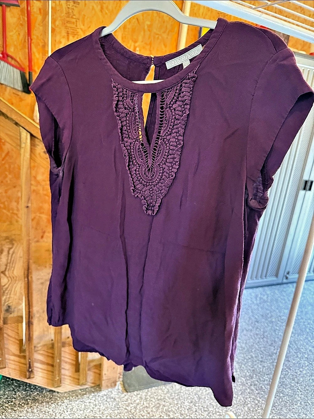 daniel rainn Purple Blouse Size Large Like New
